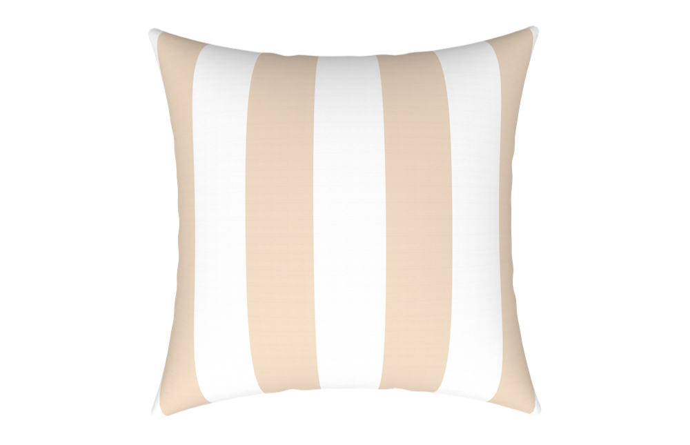  WATERPROOF CUSHION STRIPED BEIGE 43X43